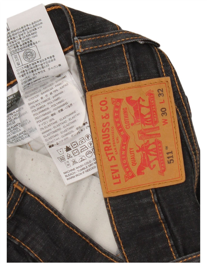 Levi's Jean Slim 511 Homme W30 L29 Noir Coton