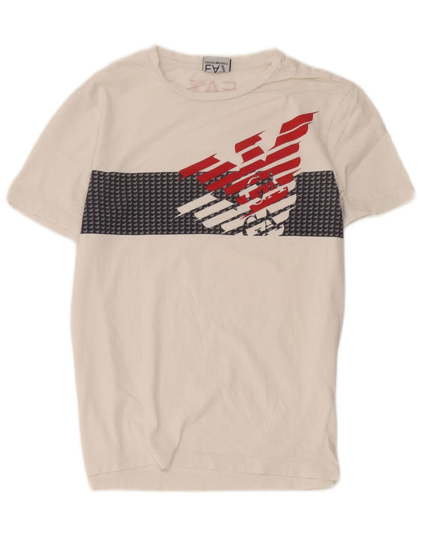 Emporio Armani Haut T-Shirt Graphique Homme Petit Blanc Colorblock