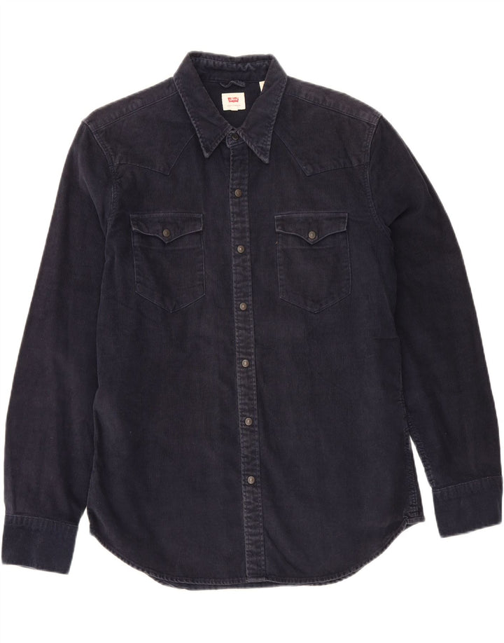 Levi's Chemise Velours Côtelé Large Homme Bleu Marine Coton