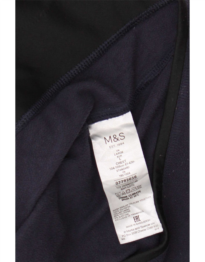 Marks & Spencer Veste polaire pour homme UK 40 Large Bleu marine Polyester