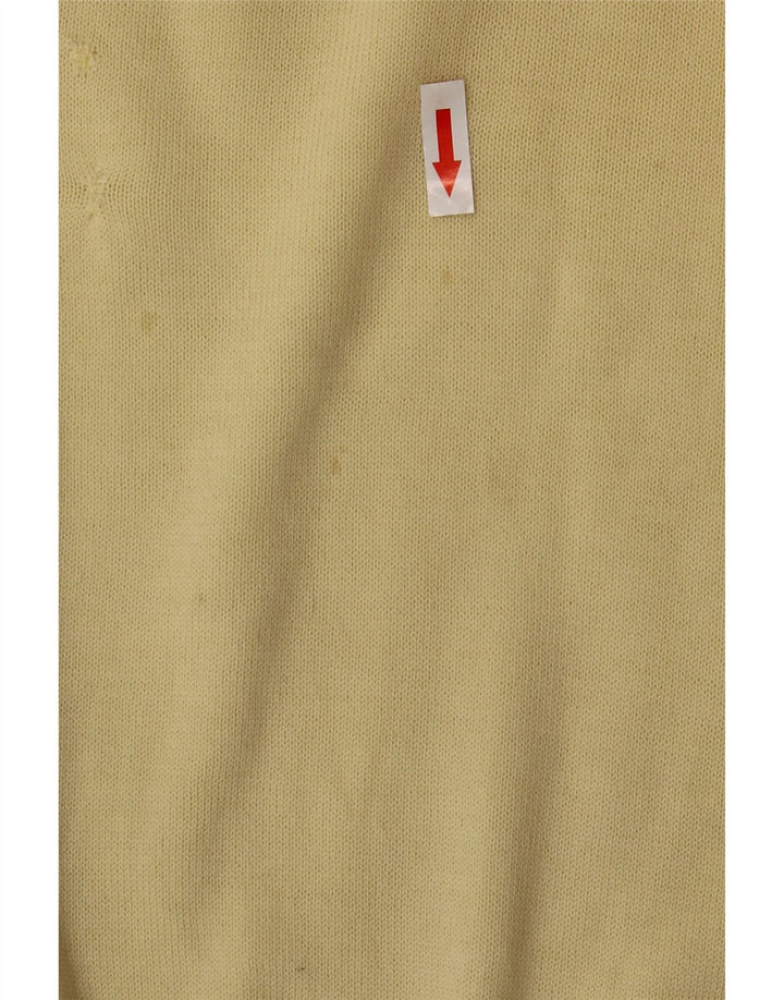 Fila Débardeur Gilet IT 48 Homme Jaune Moyen Laine Vierge