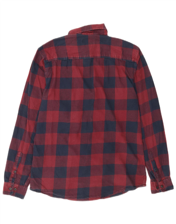 Jack & Jones Chemise en flanelle pour homme en coton vichy bordeaux moyen