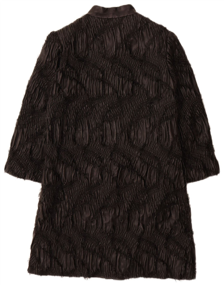 Carnet Manteau en cuir pour femme UK 8 Small Noir