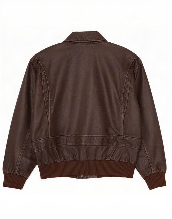Veste en cuir militaire pour homme de l'US Air Force UK 42 XL Marron