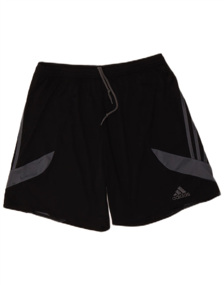 Adidas Short de sport Climalite pour homme en polyester color block Noir Taille L