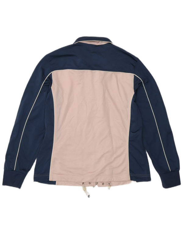 Diadora Veste de survêtement pour femme UK 14 Large Bleu Colorblock Polyester
