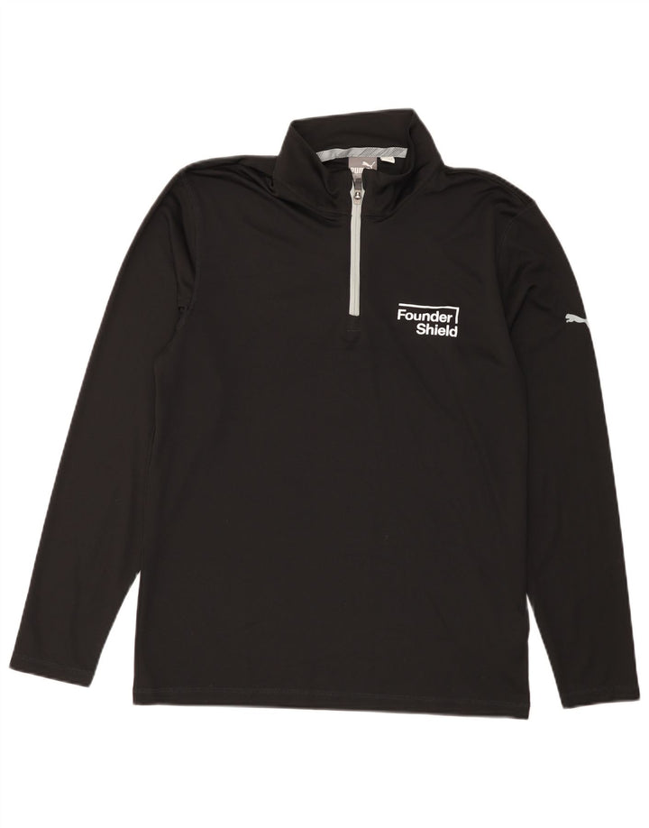 PUMA Haut de Survêtement Graphic Zip Neck Pull Homme Noir Moyen Polyester