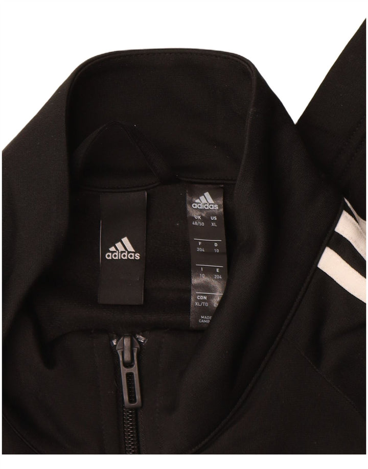 Adidas Veste de survêtement pour homme UK 48/50 XL Noir Polyester