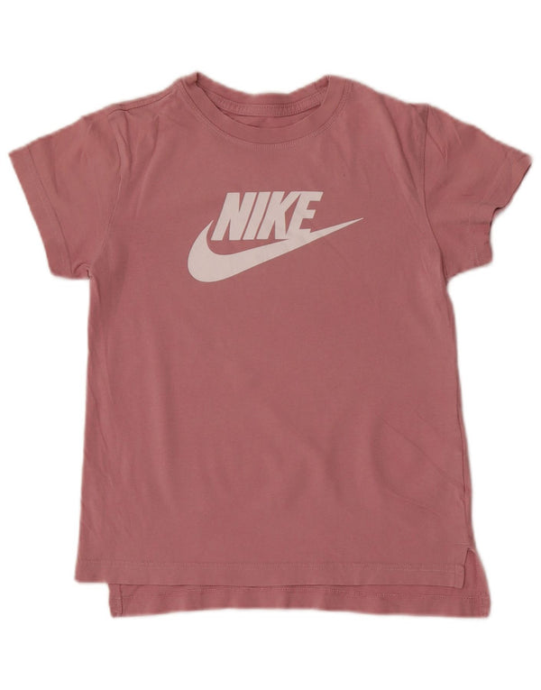 Nike T-Shirt Graphique Fille 10-11 ans Rose Moyen Coton