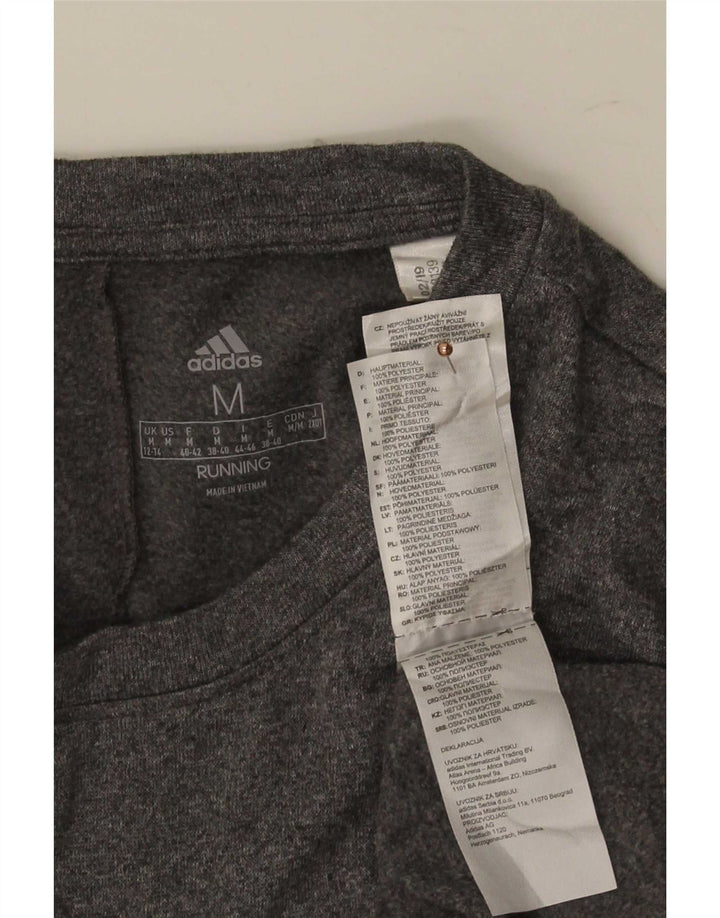 Adidas Sweat-shirt pour femme UK 12/14 Gris moyen moucheté Polyester