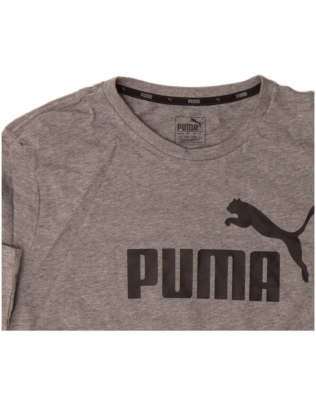 PUMA T-shirt graphique pour hommes, grand, gris moucheté