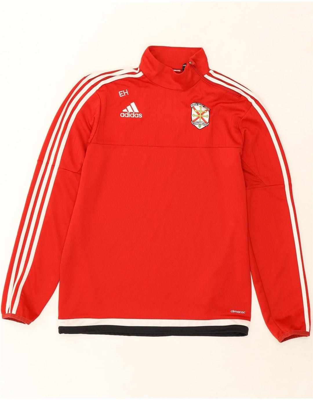 ADIDAS Mens Climacool Zip Neck Pullover Tracksuit Top Medium Red Polyester Vintage Adidas and Second-Hand Adidas from Messina Hembry 