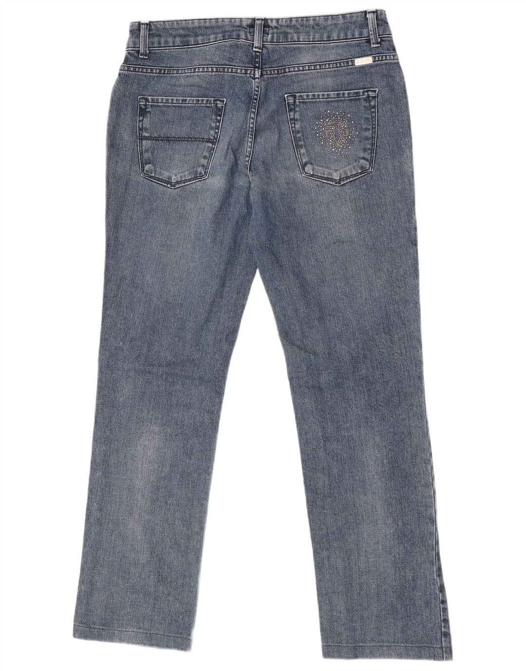 Trussardi Femme Jean Droit W29 L29 Bleu Coton