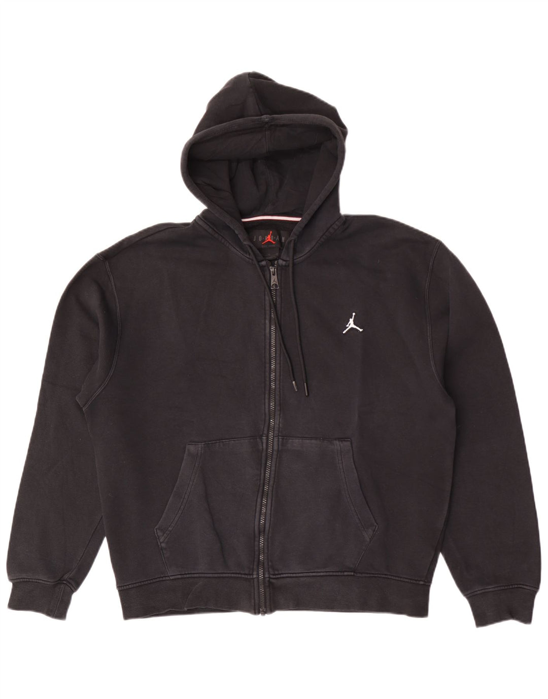 Jordan Pull à capuche zippé pour homme en coton noir moyen