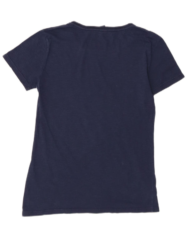 North Sails T-Shirt Femme Top UK 12 Medium Bleu Marine Moucheté Coton