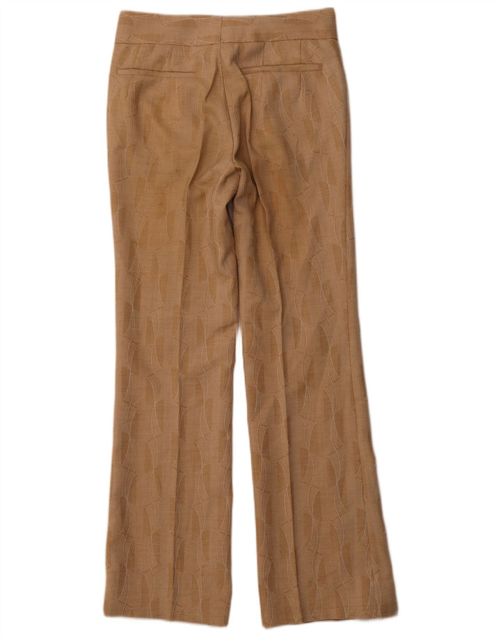 TREVIRA Pantalon de costume bootcut à motif abstrait pour femme W30 L31 Marron