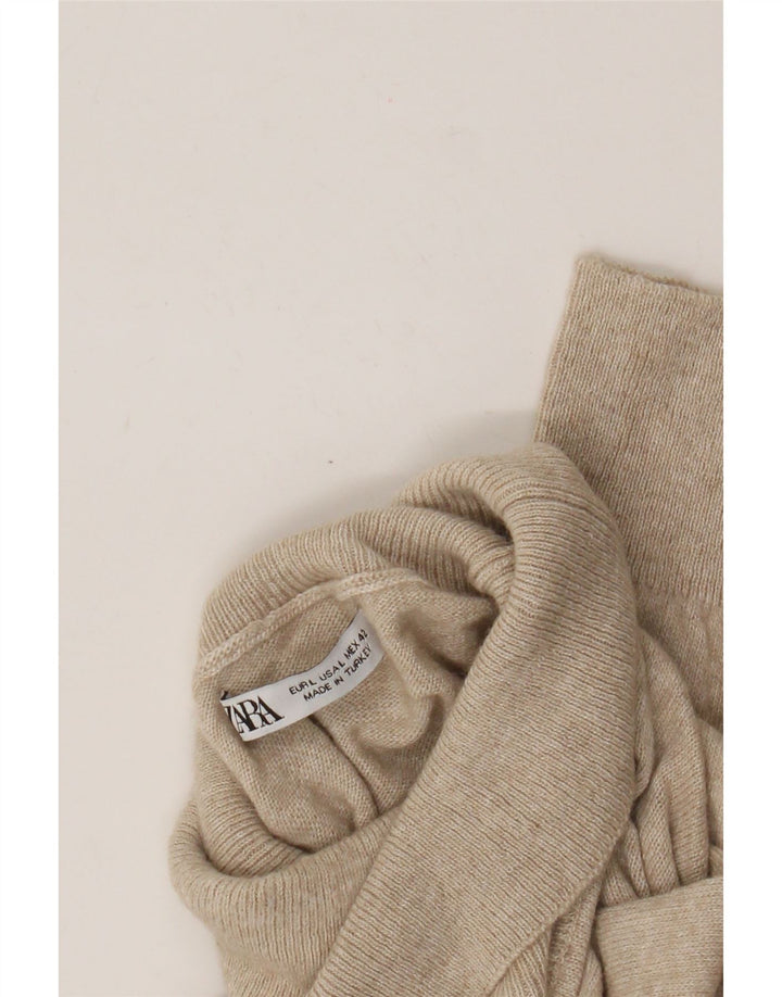 Zara Pull Col Roulé Homme Large Beige