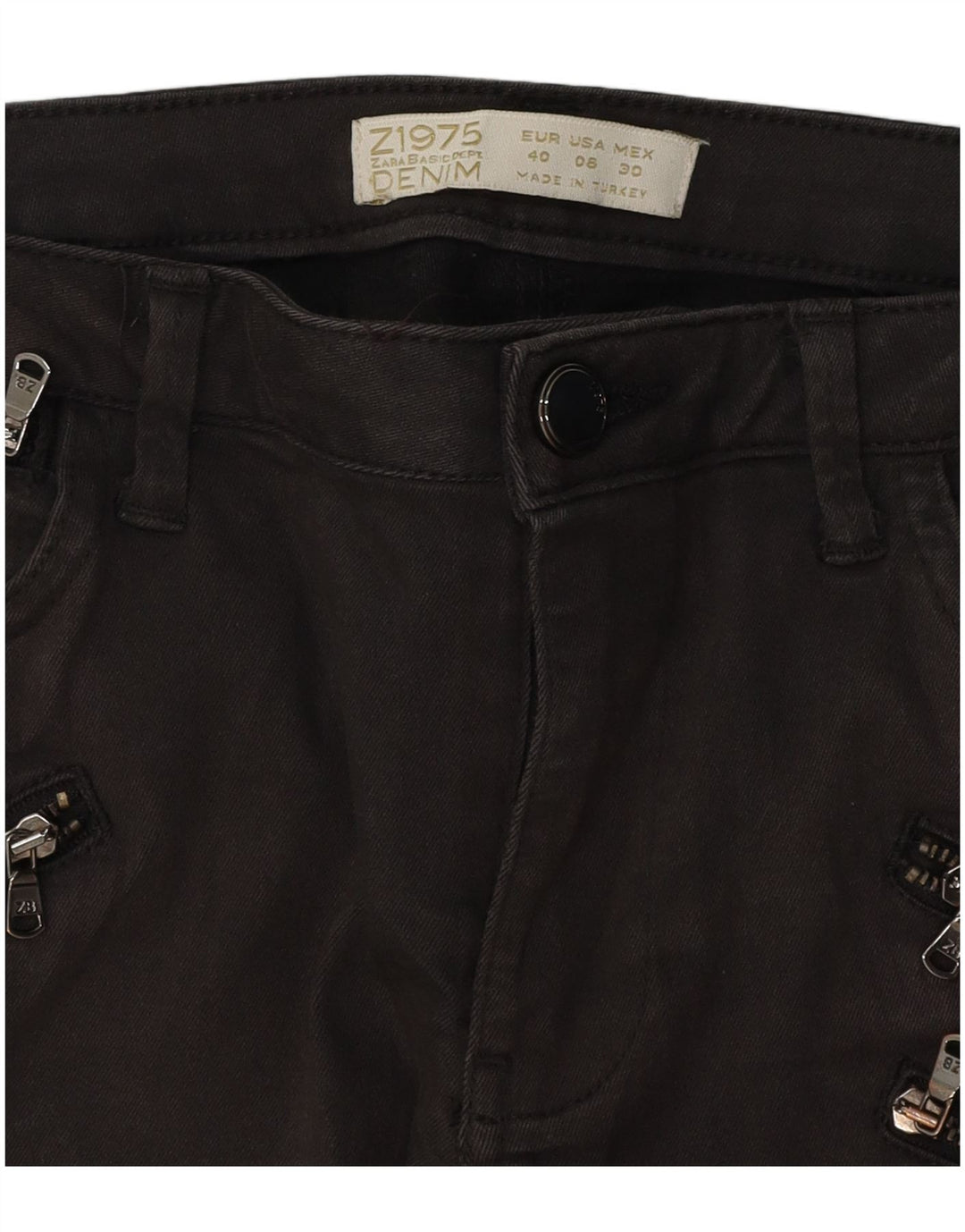 Zara Jean skinny femme EU 40 Medium W30 L29 Gris