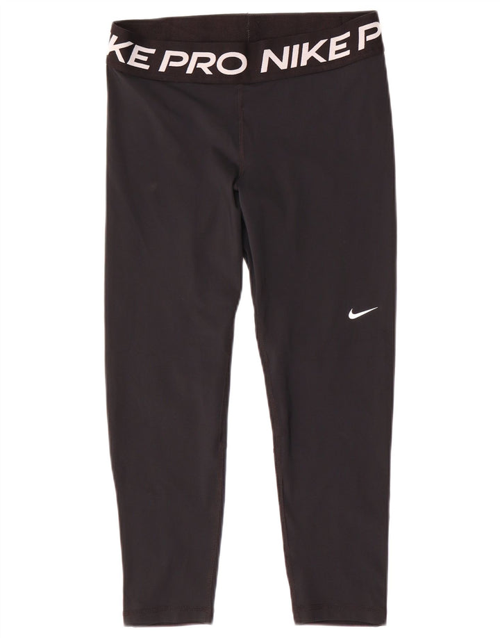 Nike Legging Capri Dri Fit Graphic pour femme UK 14 Noir moyen Polyester