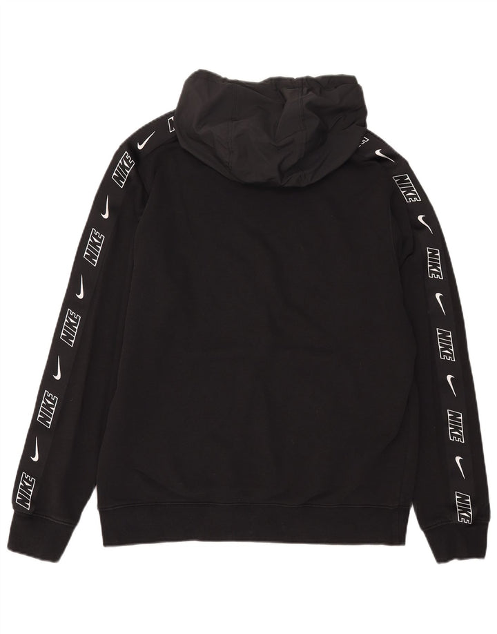 Nike Pull à capuche graphique en coton noir moyen pour homme