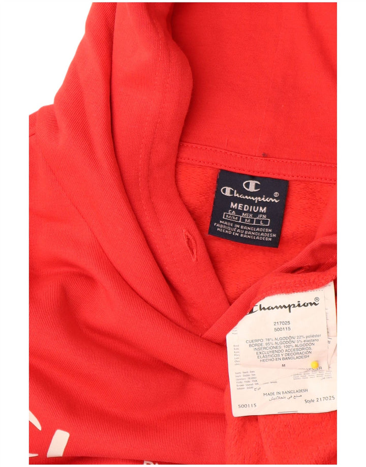 Champion Pull à Capuche Graphique Homme Rouge Moyen Coton
