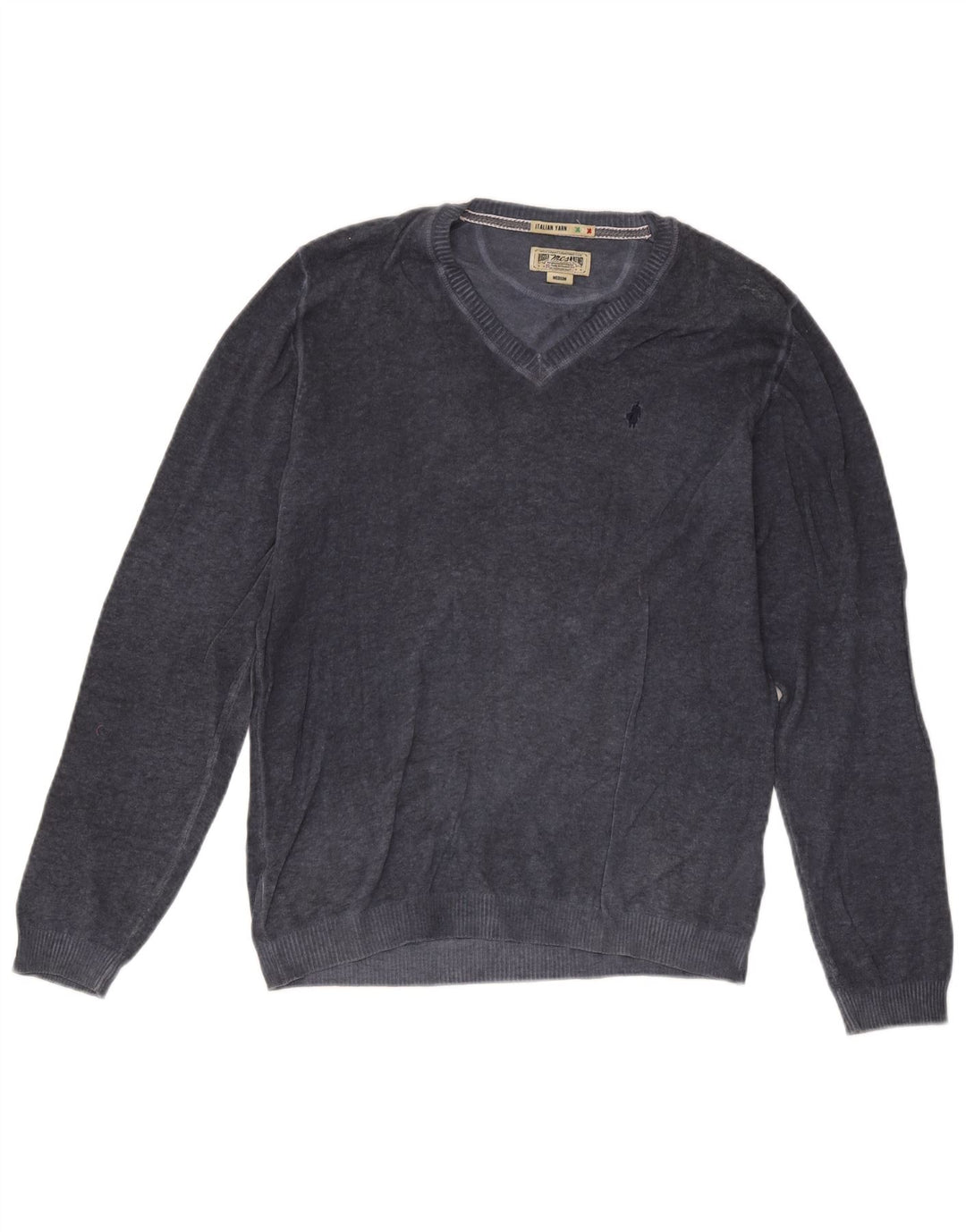 Marlboro Classics Pull col V Homme Bleu Marine Moyen Coton