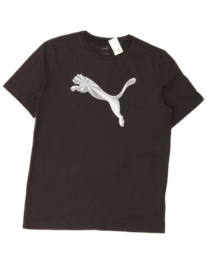 Puma T-Shirt Graphique Homme Noir Moyen Coton