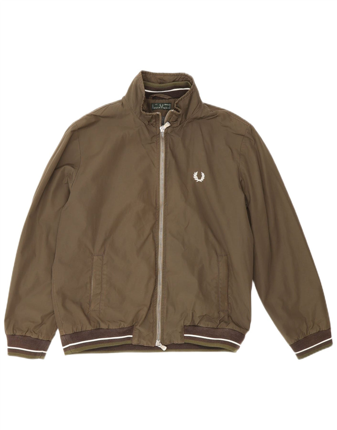 Fred Perry Bomber Jacket Garçon 9-10 ans Kaki Coton