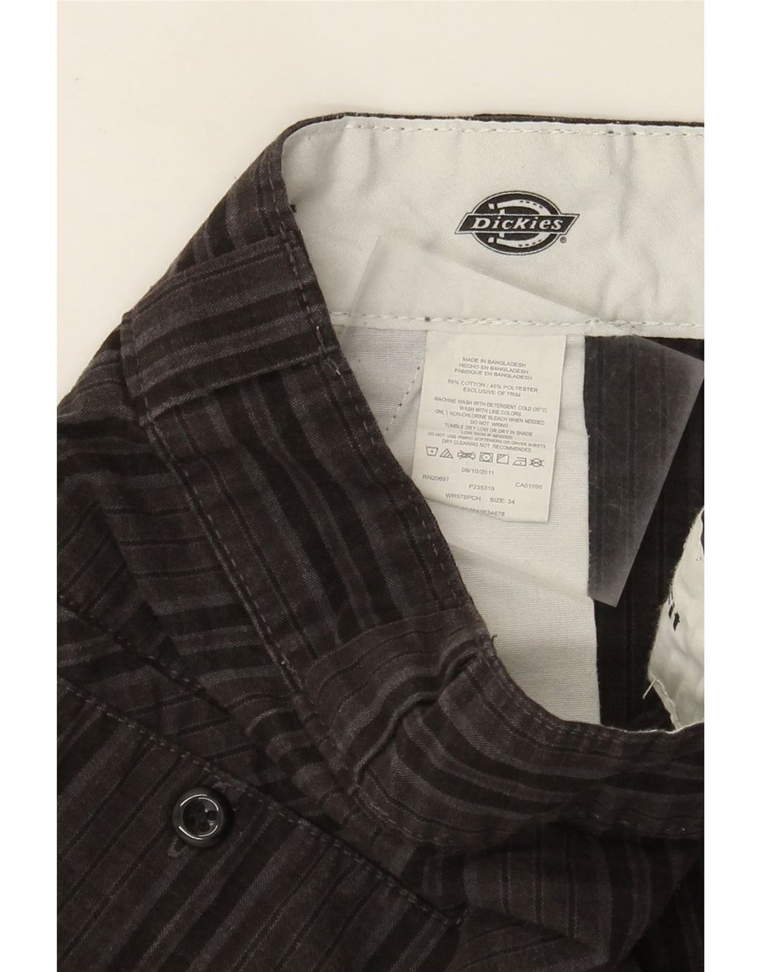 Dickies Short Cargo W34 Homme en Coton à Carreaux Noir Large