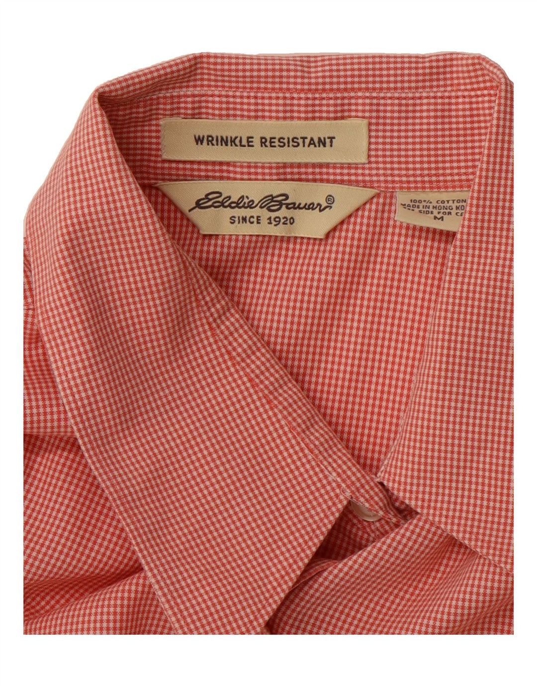 EDDIE BAUER Womens Shirt UK 14 Medium Red Houndstooth Vintage Eddie Bauer and Second-Hand Eddie Bauer from Messina Hembry 