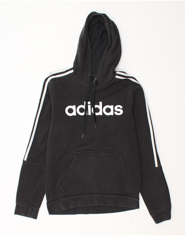 Adidas Pull à capuche graphique pour homme en coton noir moyen