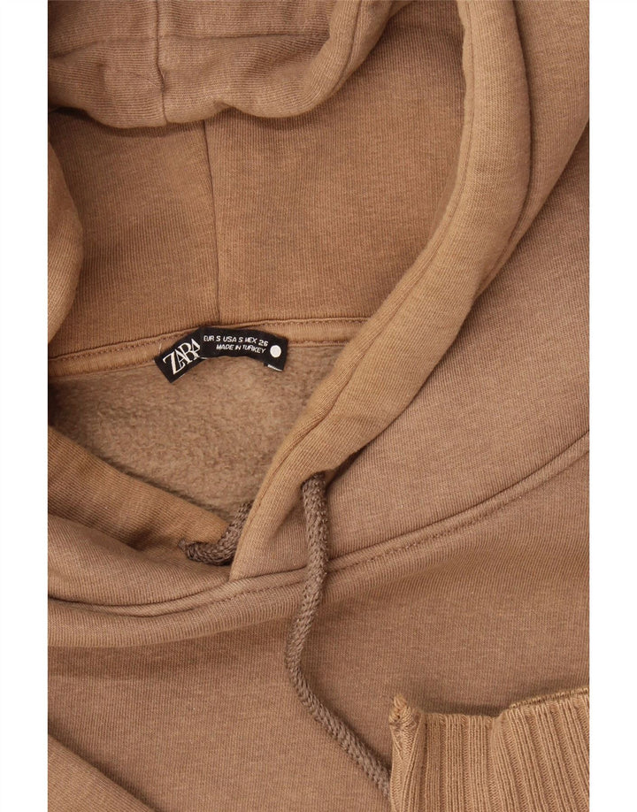 Zara Pull à capuche pour homme Petit Marron