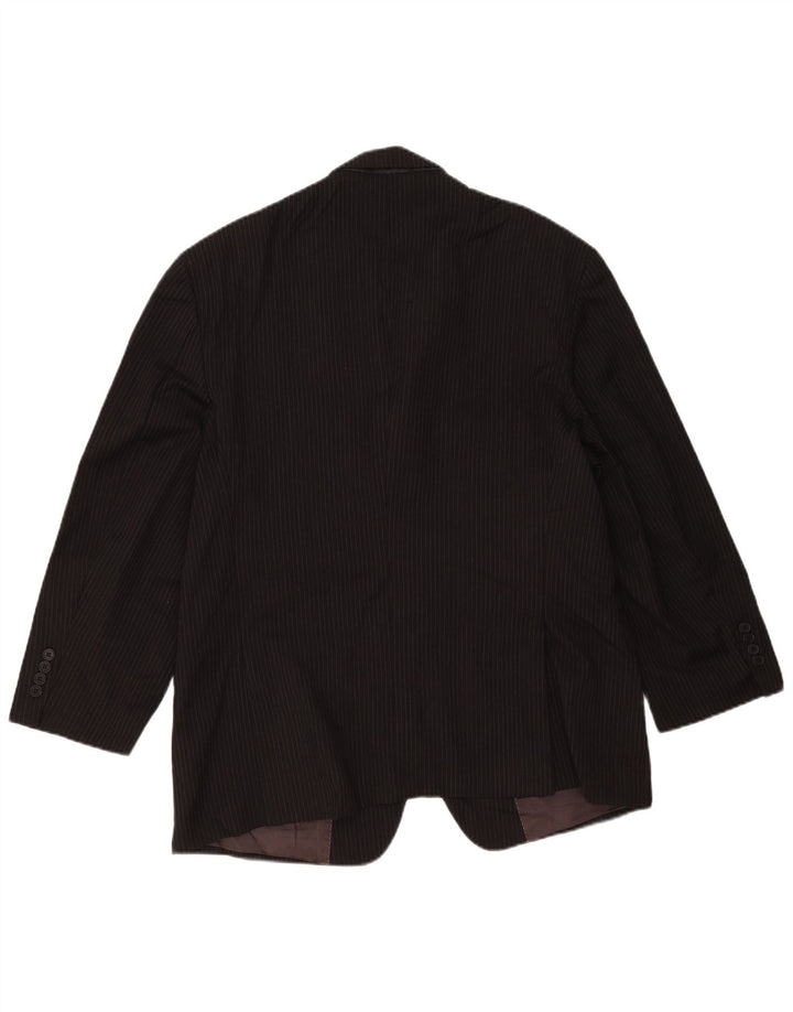 Tommy Hilfiger Veste blazer à 2 boutons pour homme UK 40 Grande laine à fines rayures noires