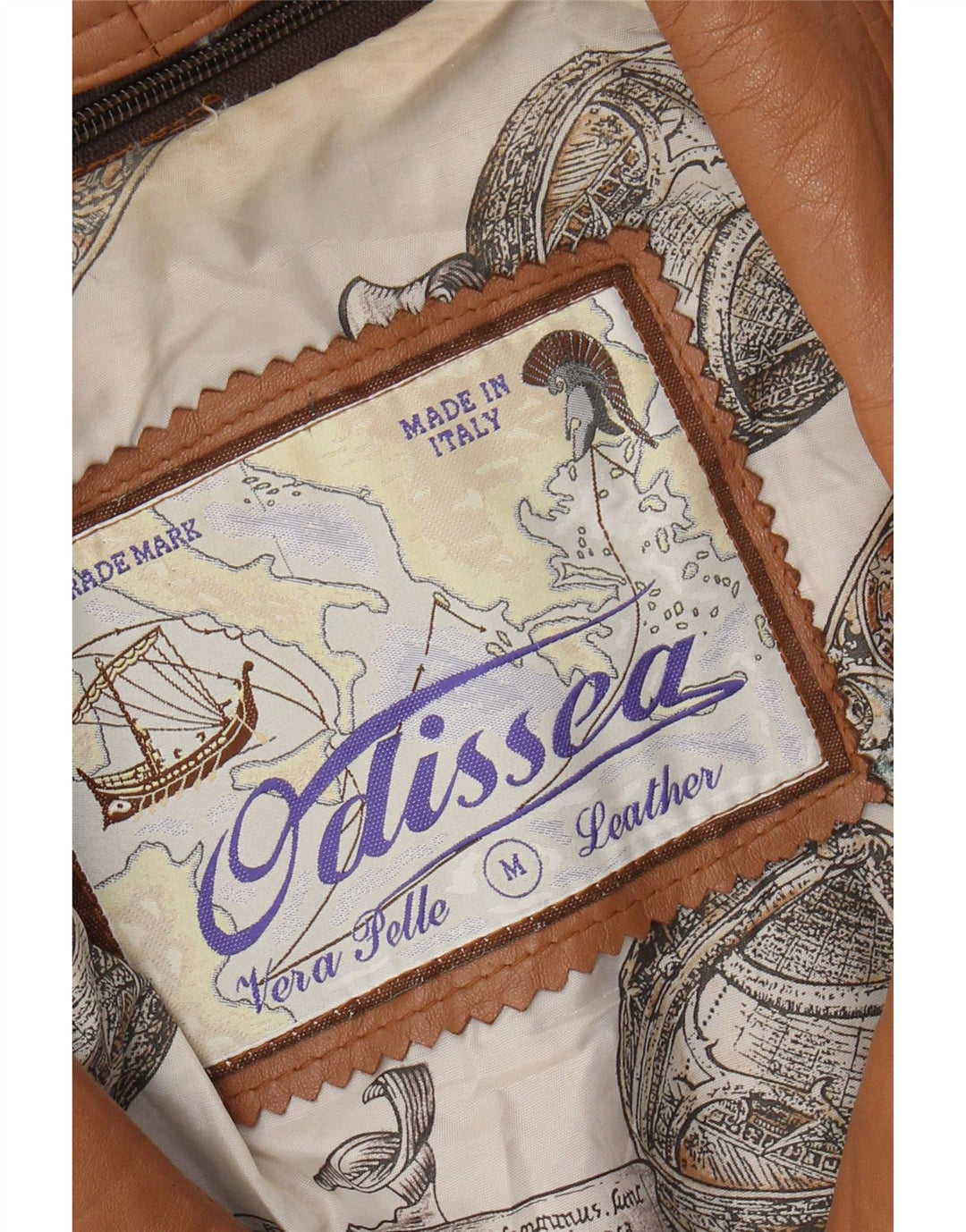 Veste en cuir femme vintage UK 14 Cuir brun moyen