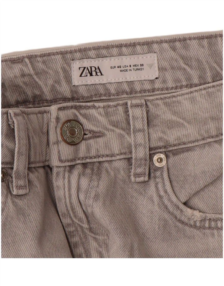 ZARA Womens Denim Shorts EU 40 Medium W30  Grey