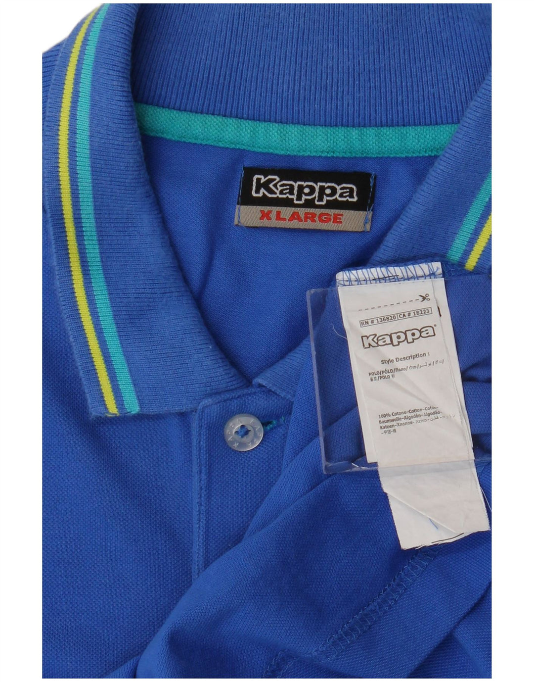 Kappa Polo Homme XL Bleu Coton