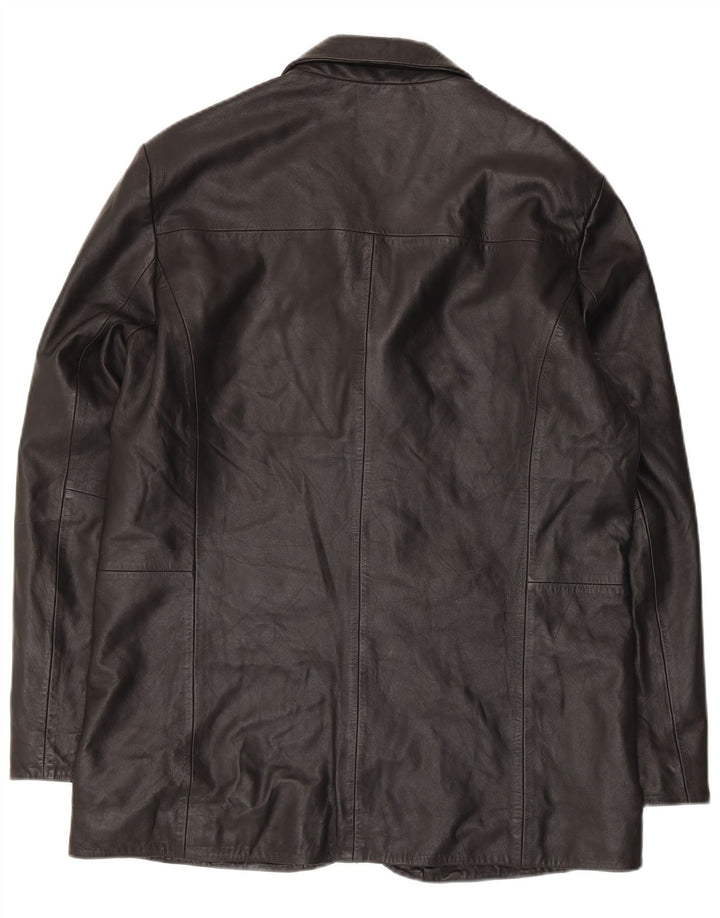 LLD Veste en cuir pour homme UK 38 Cuir noir moyen