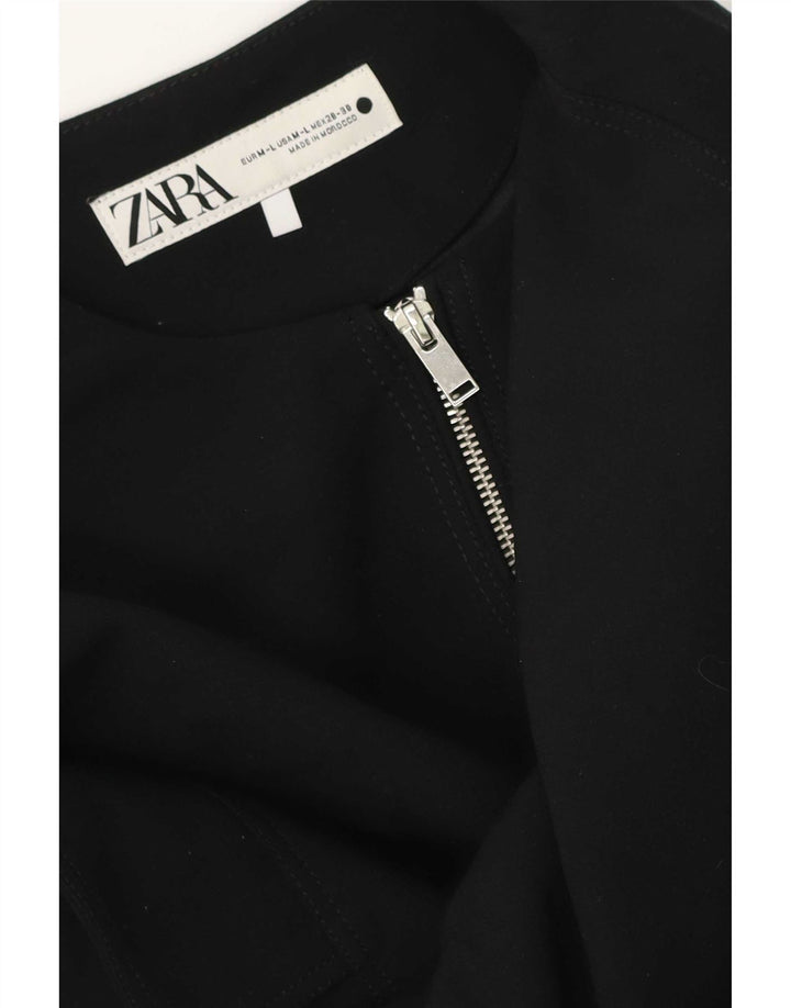 Zara Femme Gilet Oversize UK 14 Moyen Noir