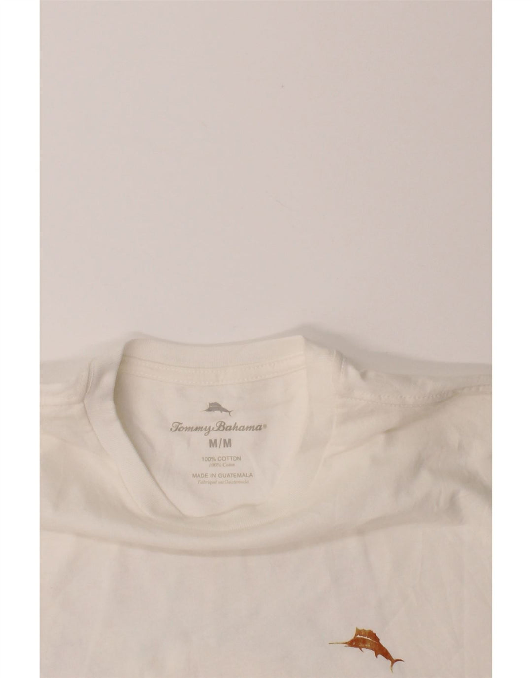 TOMMY BAHAMA Mens Graphic T-Shirt Top Medium White Cotton Vintage Tommy Bahama and Second-Hand Tommy Bahama from Messina Hembry 