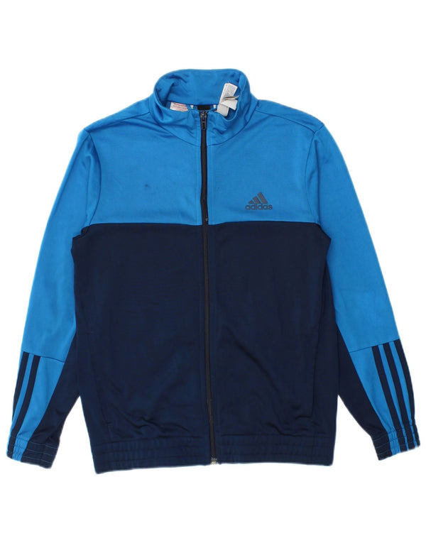 Adidas Veste de Survêtement Garçon 11-12 Ans Bleu Marine Colourblock