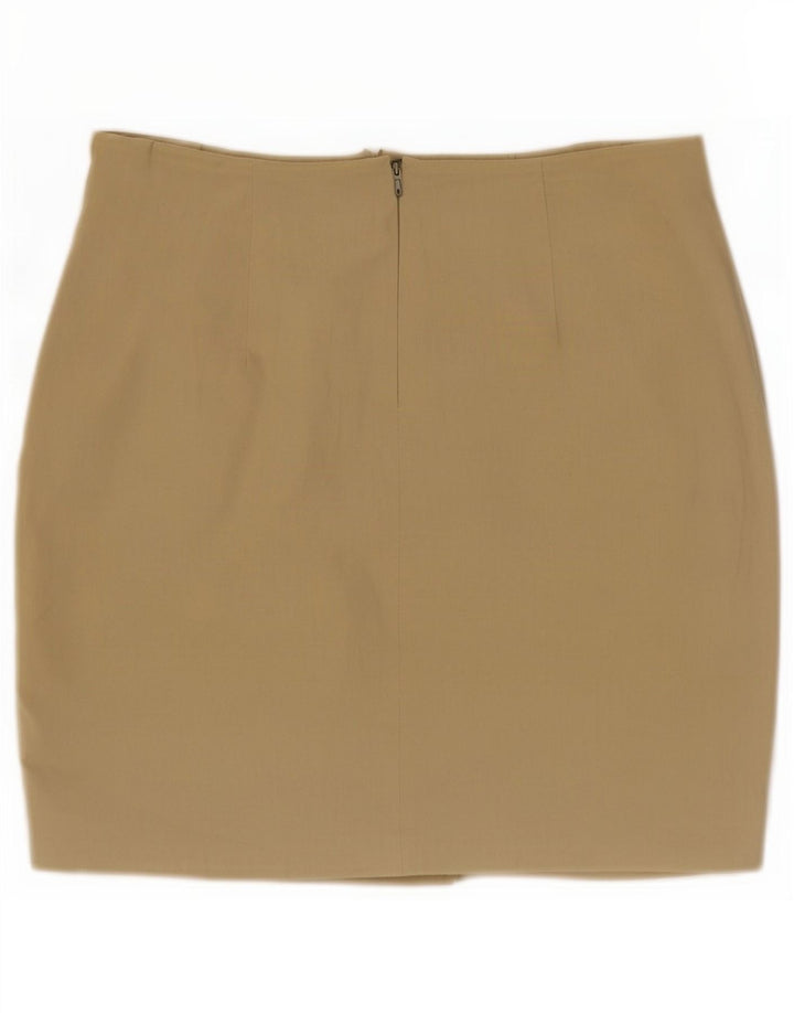 Zara Femme Mini Jupe Small W26 Kaki Coton