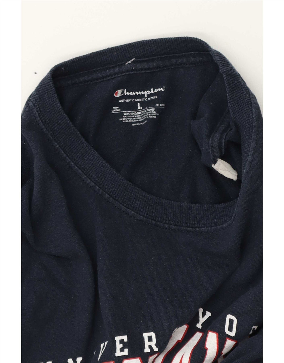 Champion Haut graphique à manches longues pour hommes, grand bleu marine