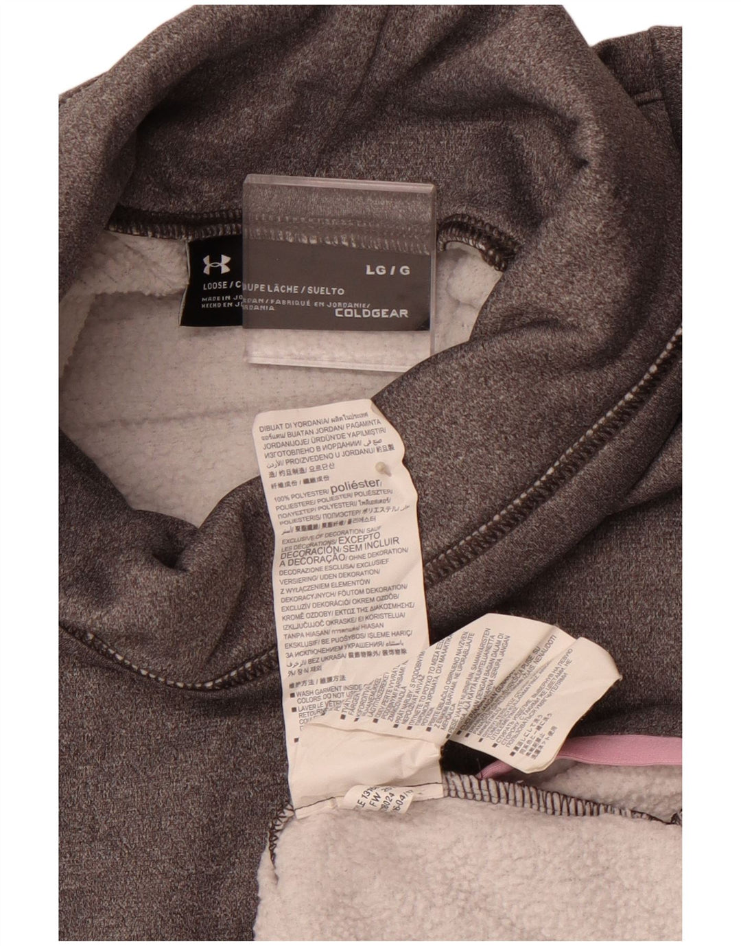 UNDER ARMOUR Sweat-shirt graphique Cold Gear pour femme UK 16 Large Gris