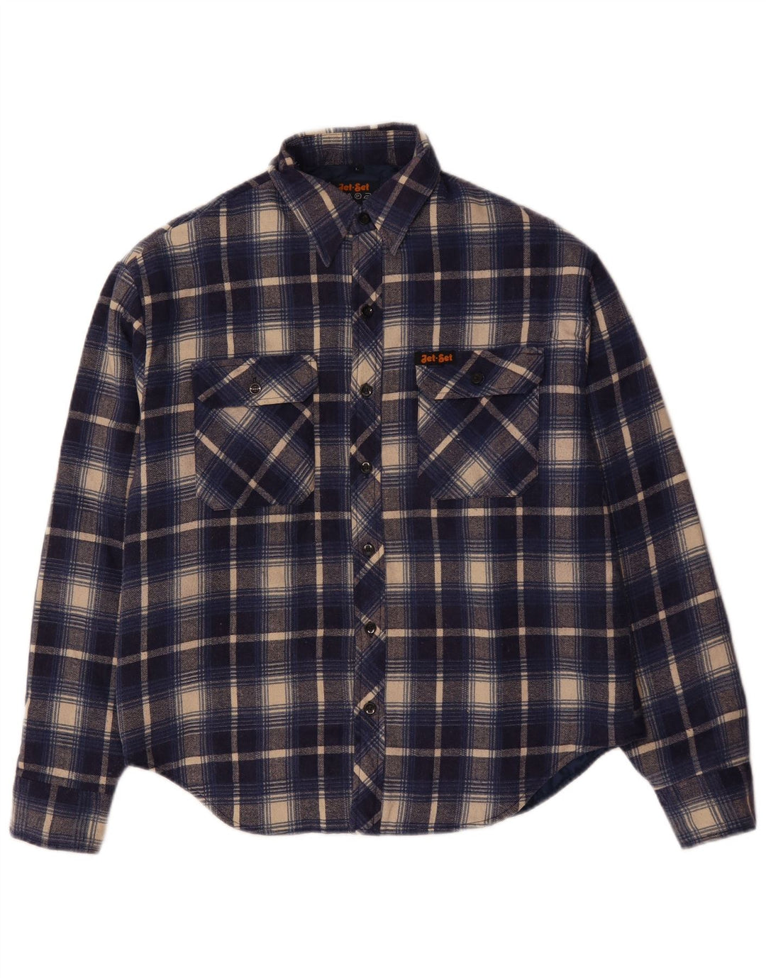 JET SET Chemise en Flanelle Bûcheron Homme Grand Carreau Bleu Polyester
