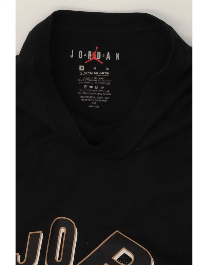 Jordan Haut graphique à manches longues pour garçon 10-11 ans Coton noir moyen