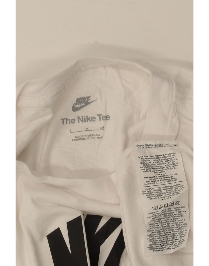 NIKE T-shirt graphique pour hommes, petit, en coton blanc