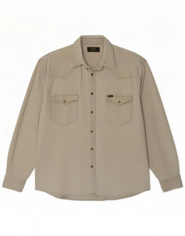 Chemise Lee en velours côtelé pour homme 2XL Coton beige