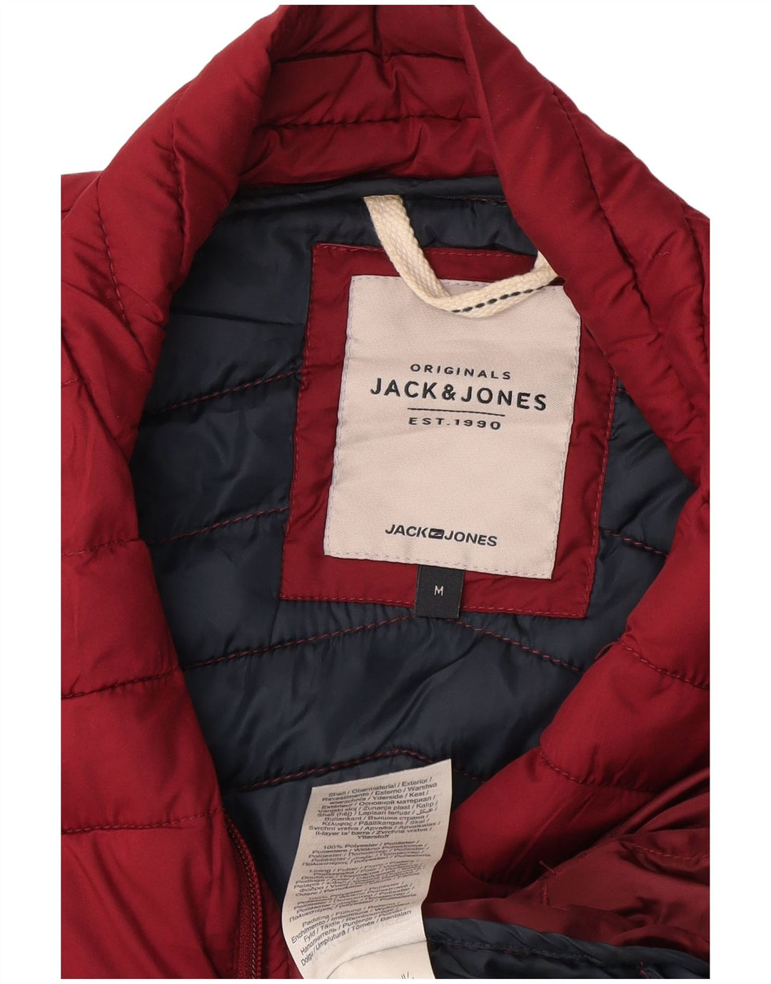Jack & Jones Gilet rembourré pour homme UK 38 Medium Bordeaux Polyester