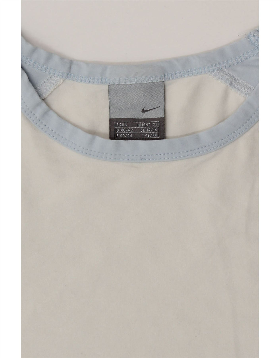 Nike Haut à manches longues pour femme UK 14/16 Large Blanc Colourblock