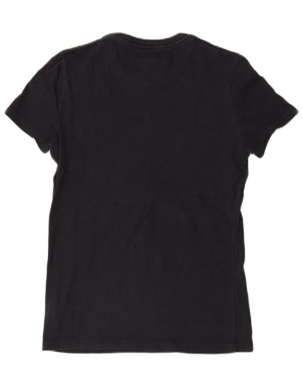 Superdry Homme T-Shirt Graphique Top Petit Bleu Marine Coton